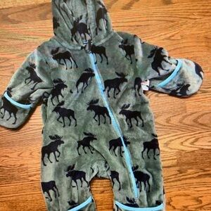 Cozy Moose Print Kids One Piece